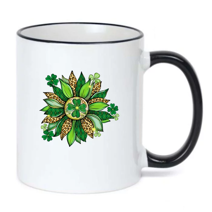 Women's Irish Blessing In Green Sunflower St. Patricks Day Black Color Changing Mug