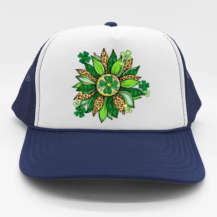 Women's Irish Blessing In Green Sunflower St. Patricks Day Trucker Hat