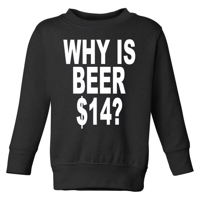 Why Is Beer $14 Toddler Sweatshirt