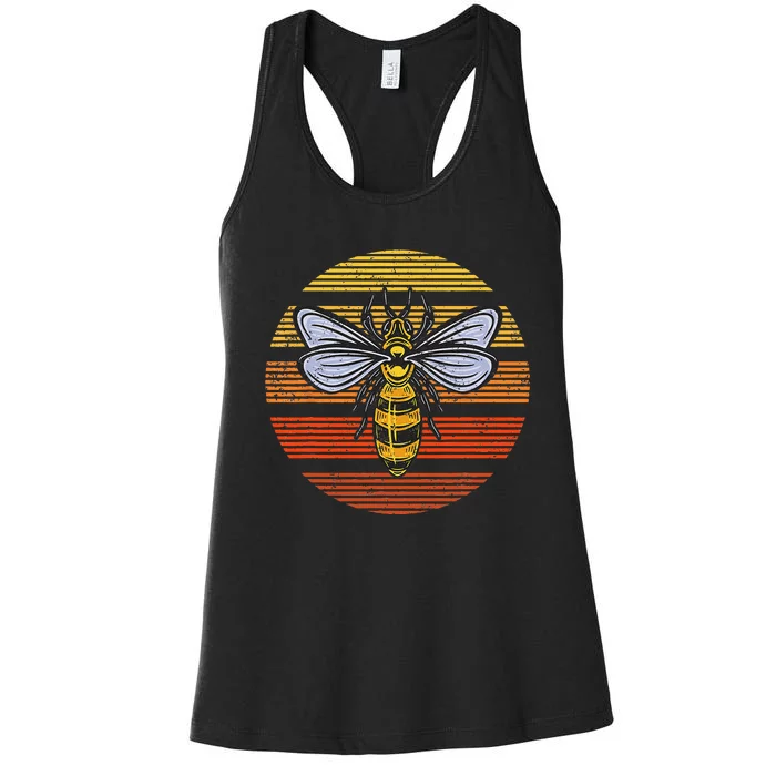 Wasp Insect Bird Lover Gift Vintage Retro Wasp Women's Racerback Tank