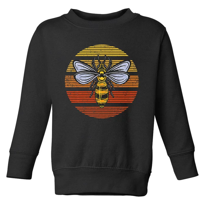 Wasp Insect Bird Lover Gift Vintage Retro Wasp Toddler Sweatshirt