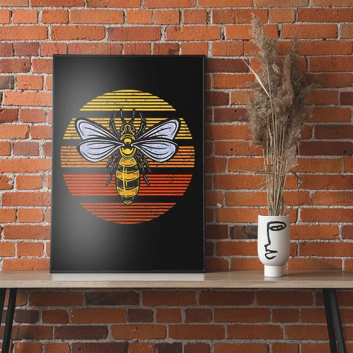 Wasp Insect Bird Lover Gift Vintage Retro Wasp Poster