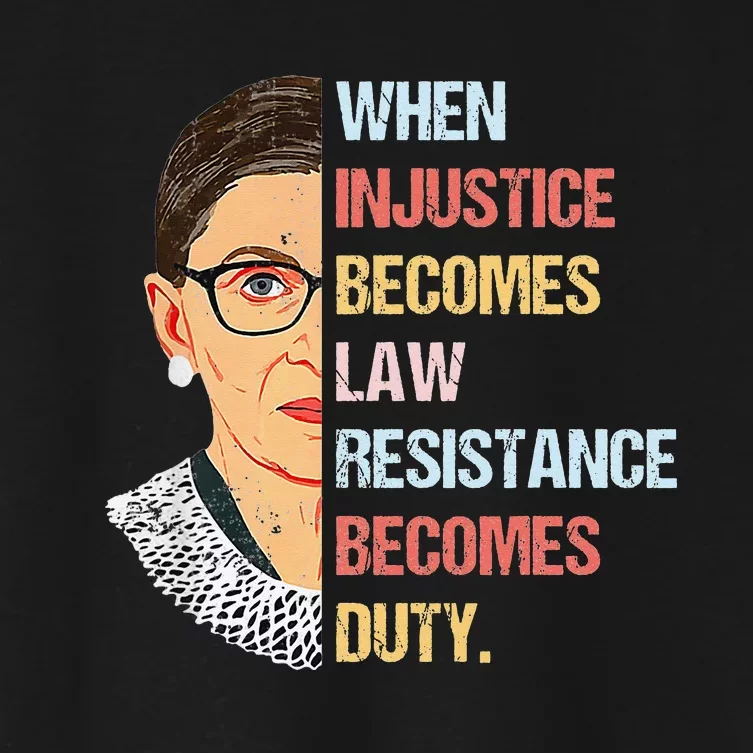 When Injustice Becomes Law Resistance Becomes Duty Women's Crop Top Tee