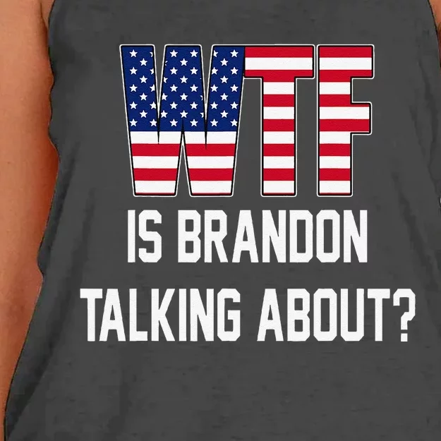 Wtf Is Brandon Talking About Women's Knotted Racerback Tank