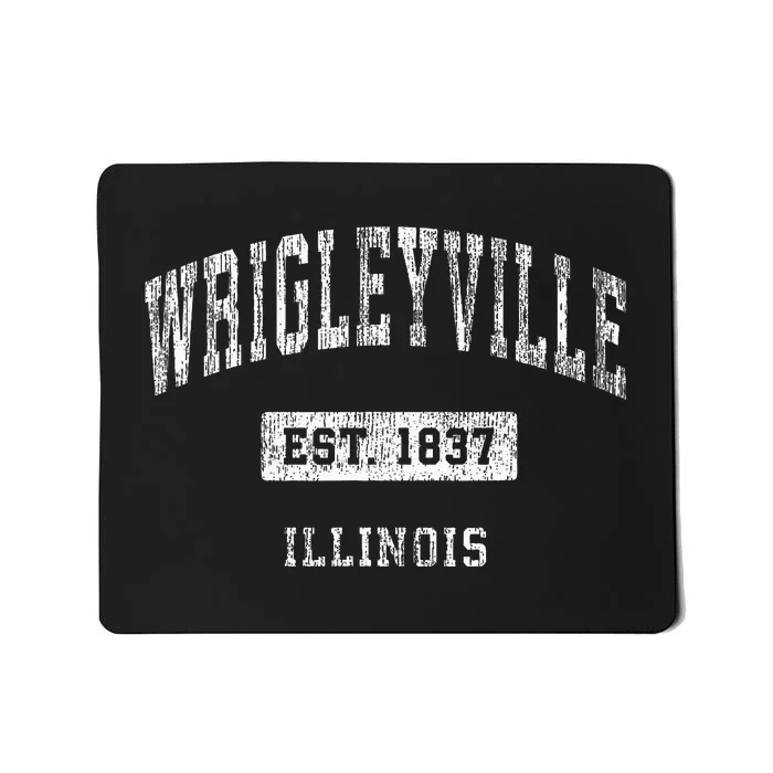 Wrigleyville Illinois Chicago Vintage Athletic Mousepad