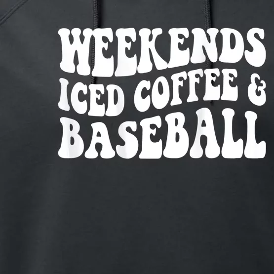 Weekends Iced Coffee Baseball Performance Fleece Hoodie