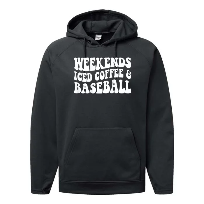 Weekends Iced Coffee Baseball Performance Fleece Hoodie