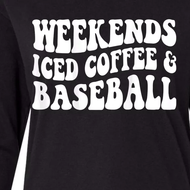 Weekends Iced Coffee Baseball Womens Cotton Relaxed Long Sleeve T-Shirt