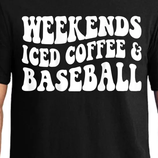 Weekends Iced Coffee Baseball Pajama Set