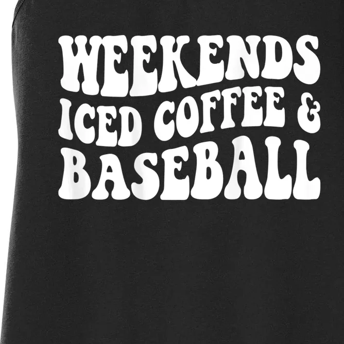 Weekends Iced Coffee Baseball Women's Racerback Tank