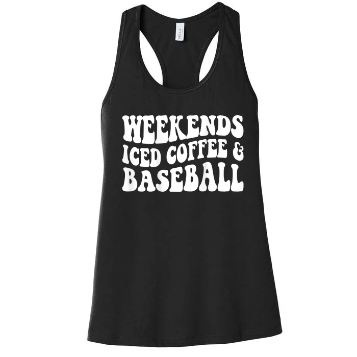 Weekends Iced Coffee Baseball Women's Racerback Tank