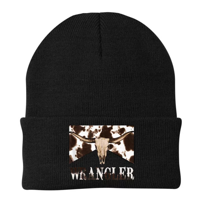 Western inspired Cowhide Print by Wrangler Knit Cap Winter Beanie