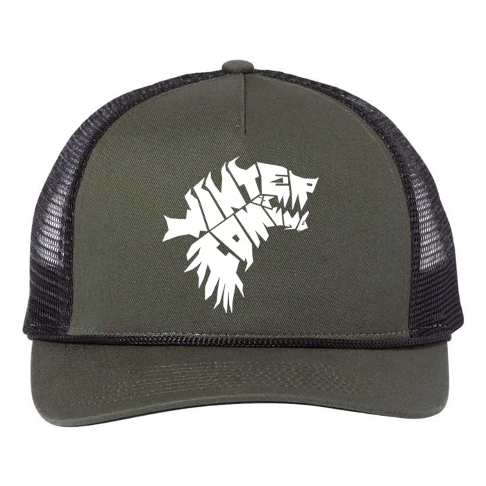 Winter Is Coming Dire Wolf Retro Rope Trucker Hat Cap