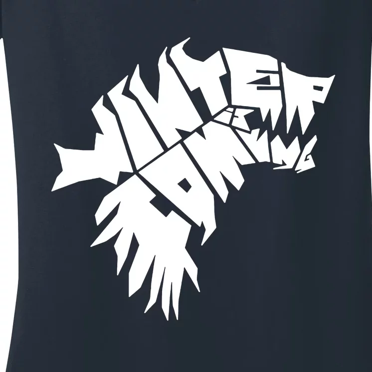 Winter Is Coming Dire Wolf Women's V-Neck T-Shirt