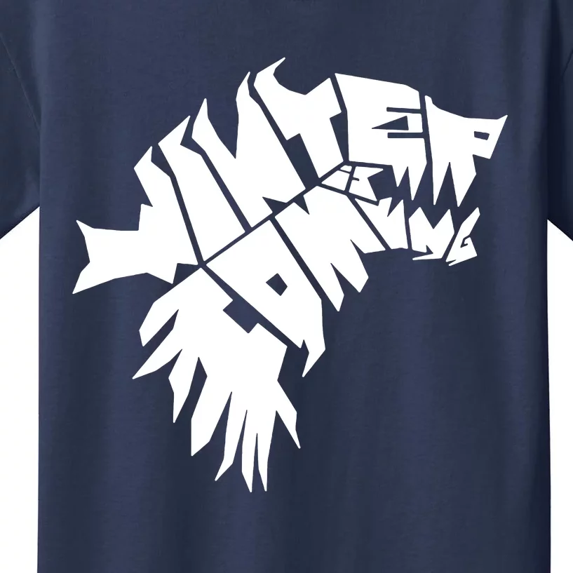 Winter Is Coming Dire Wolf Kids T-Shirt