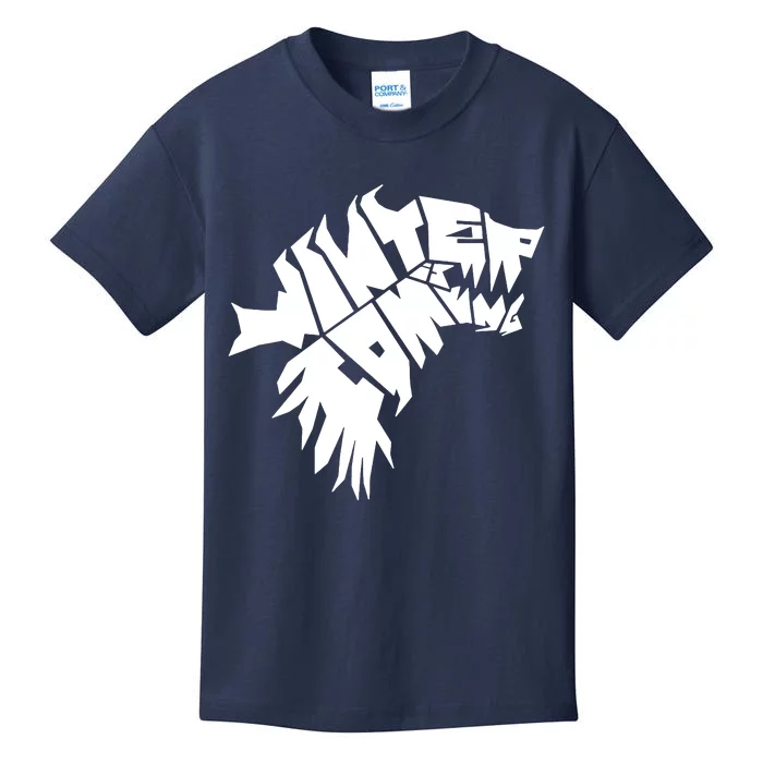 Winter Is Coming Dire Wolf Kids T-Shirt