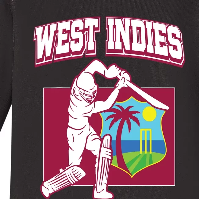 West Indies Cricket 2024 Jersey Cool Cricket Windies Baby Long Sleeve Bodysuit