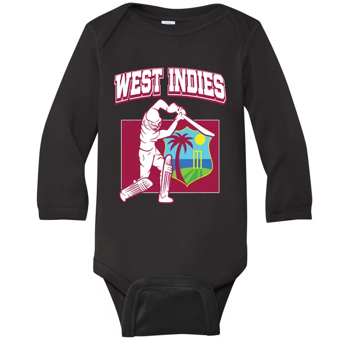 West Indies Cricket 2024 Jersey Cool Cricket Windies Baby Long Sleeve Bodysuit