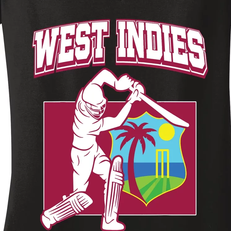 West Indies Cricket 2024 Jersey Cool Cricket Windies Women's V-Neck T-Shirt