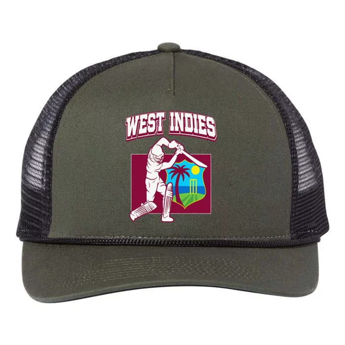 West Indies Cricket 2024 Jersey Cool Cricket Windies Retro Rope Trucker Hat Cap