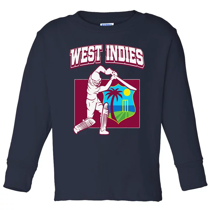 West Indies Cricket 2024 Jersey Cool Cricket Windies Toddler Long Sleeve Shirt