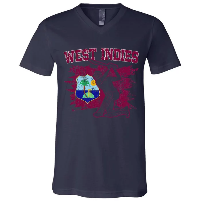 West Indies Cricket 2024 Jersey Cool Cricket Windies V-Neck T-Shirt