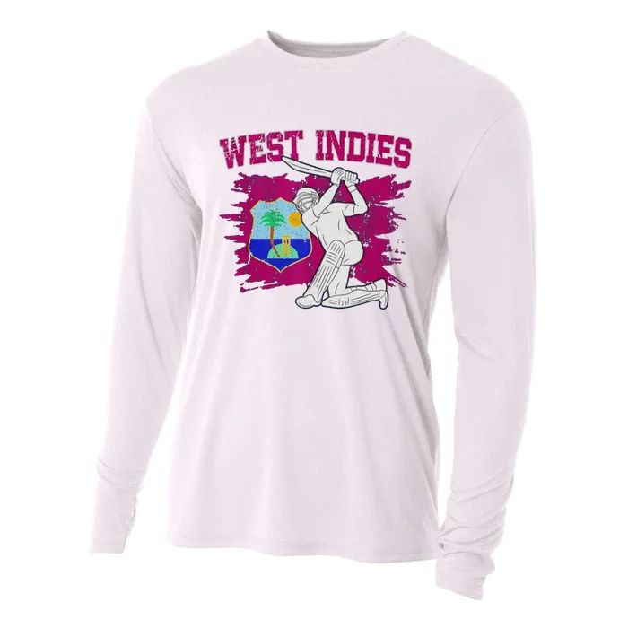 West Indies Cricket 2024 Supporters Cool Cricket Fans Cooling Performance Long Sleeve Crew