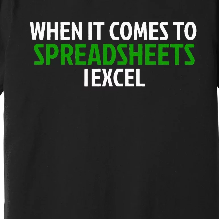 When It Comes To Spreadsheets I Excel Accountant CPA Unisex Premium T-Shirt