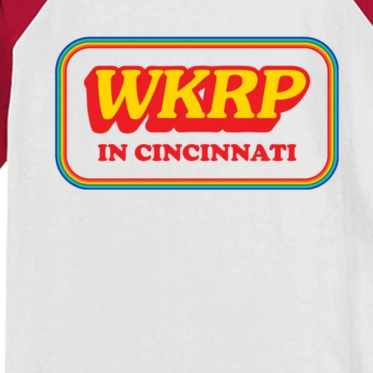 WKRP In Cincinnati First Annual WKRP Thanksgiving Day Turkey Drop Kids Colorblock Raglan Jersey