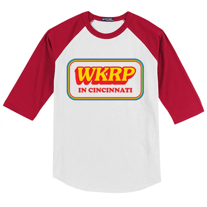 WKRP In Cincinnati First Annual WKRP Thanksgiving Day Turkey Drop Kids Colorblock Raglan Jersey