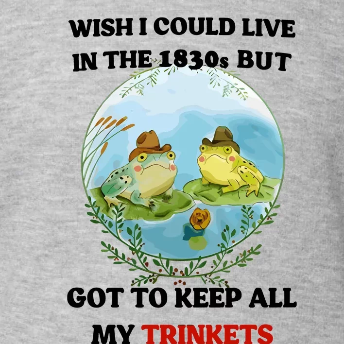 Wish I Could Live In The 1830s But Got To Keep All My Trinkets Toddler Sweatshirt