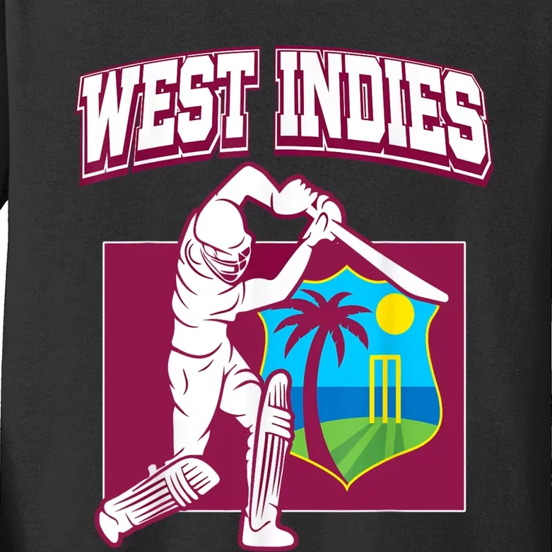 West Indies Cricket 2024 Jersey | Cool Cricket Windies Kids Long Sleeve Shirt