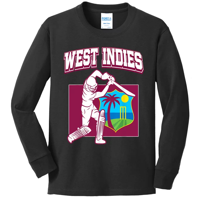 West Indies Cricket 2024 Jersey | Cool Cricket Windies Kids Long Sleeve Shirt