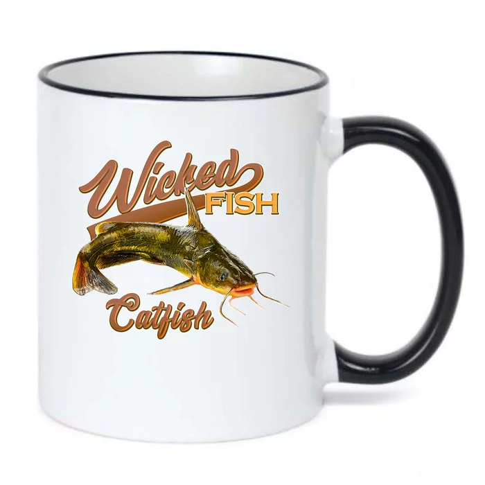 Wicked Fish Catfish Fishing Black Color Changing Mug