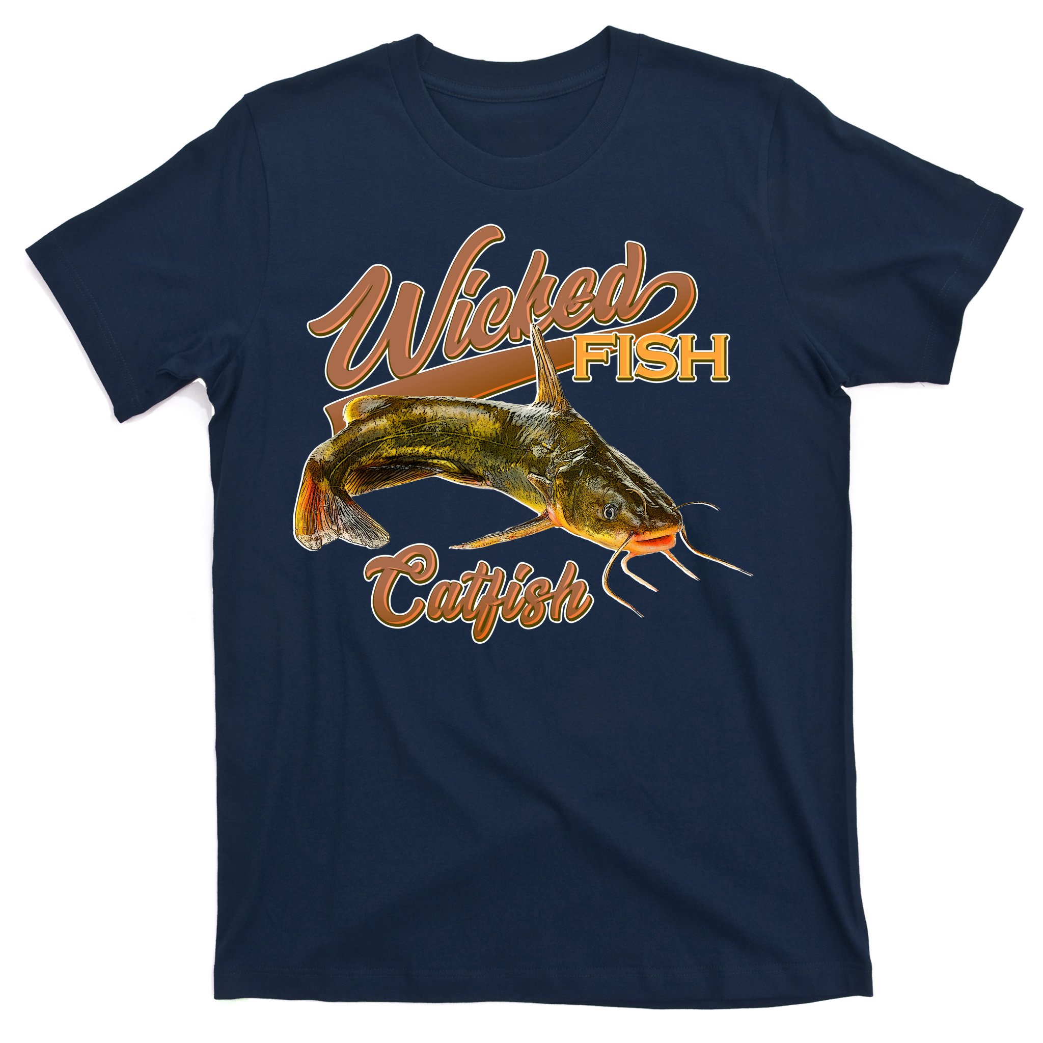 Wicked Fish Catfish Fishing T-Shirt