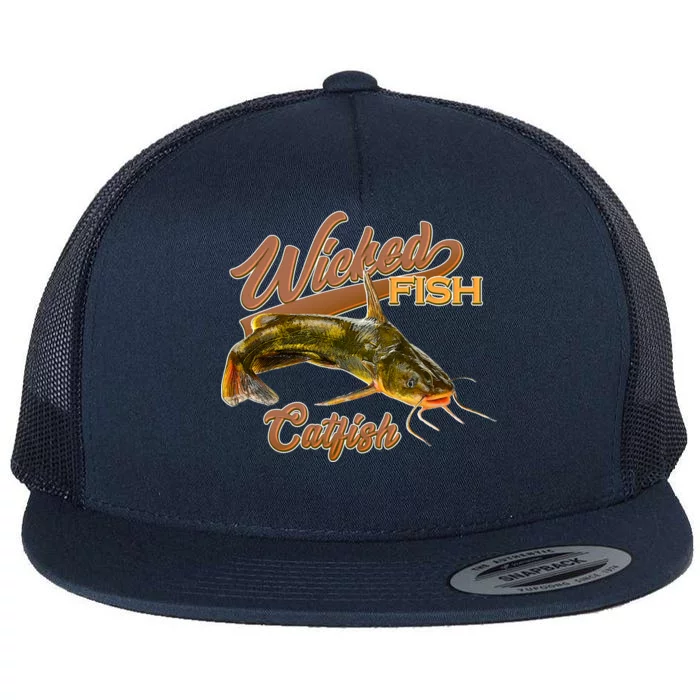 Wicked Fish Catfish Fishing Flat Bill Trucker Hat