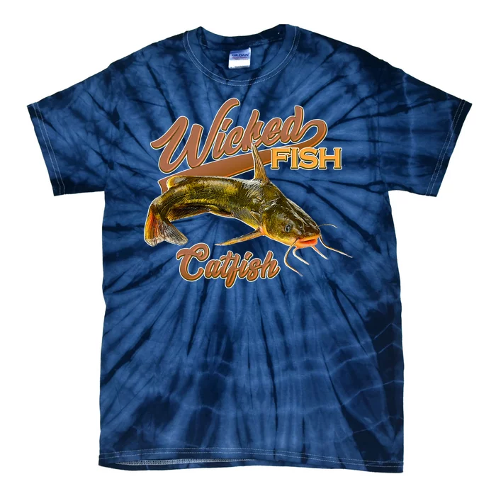 Wicked Fish Catfish Fishing Tie-Dye T-Shirt