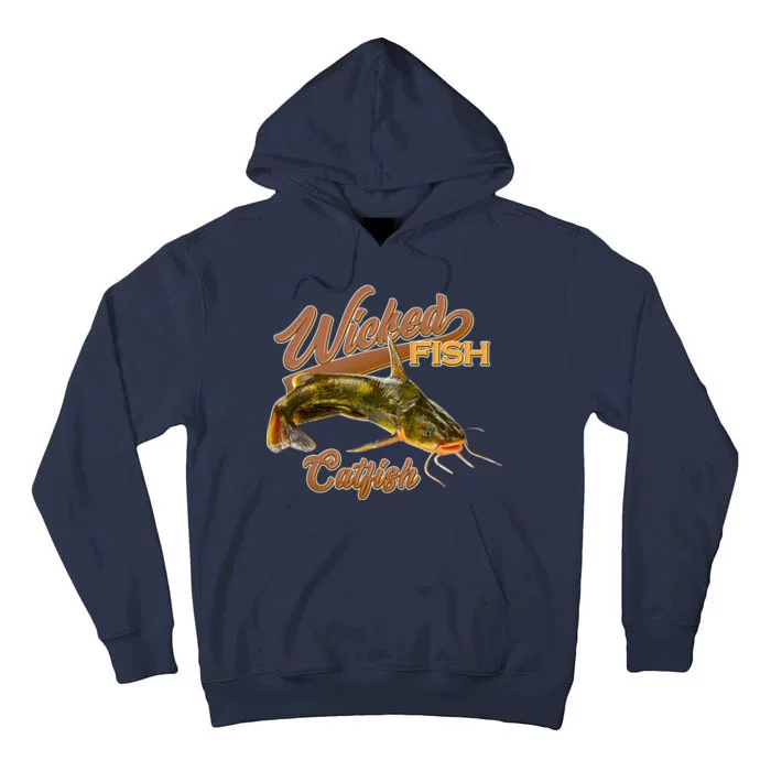 Wicked Fish Catfish Fishing Tall Hoodie