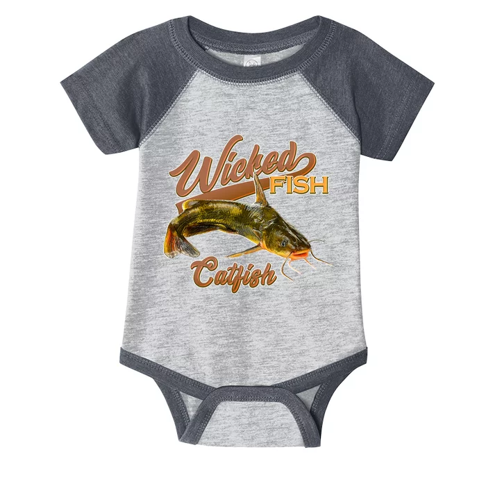 Wicked Fish Catfish Fishing Infant Baby Jersey Bodysuit