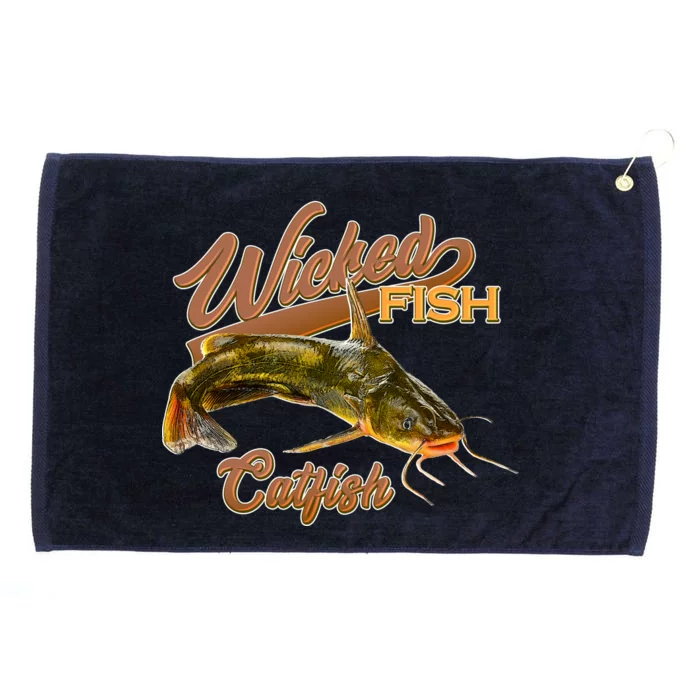 Wicked Fish Catfish Fishing Grommeted Golf Towel