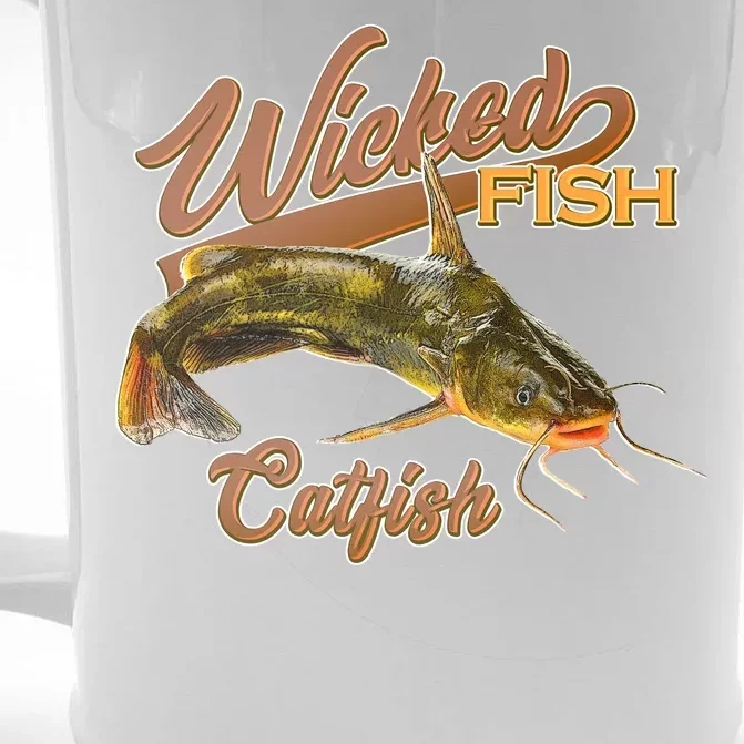 Wicked Fish Catfish Fishing Front & Back Beer Stein