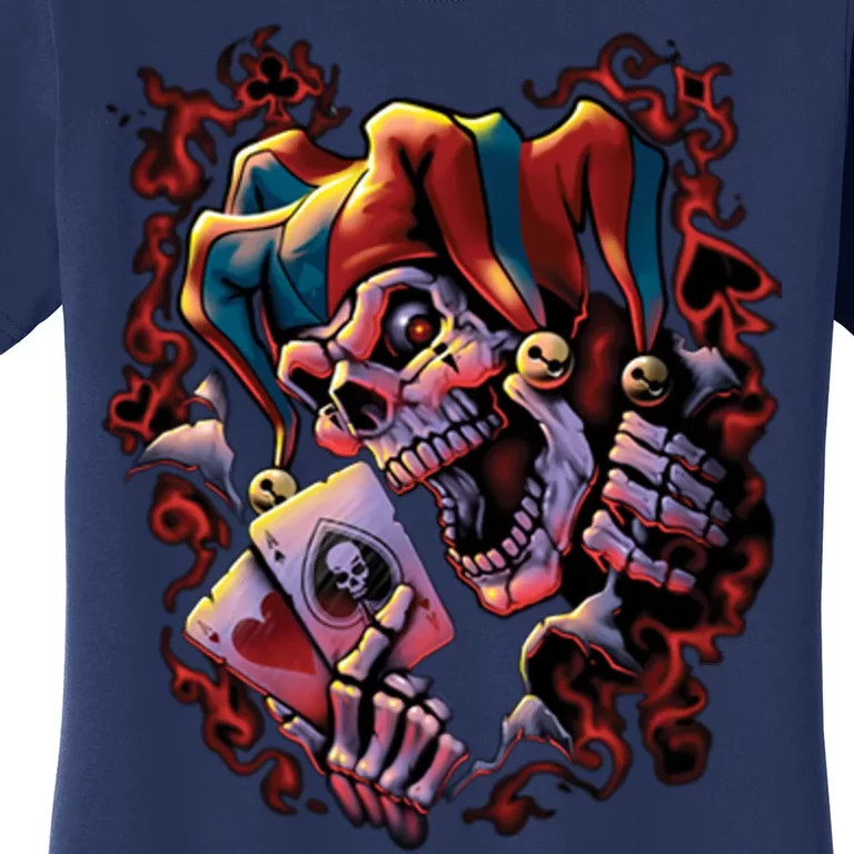 Wicked Skull Clown Jester Women's T-Shirt