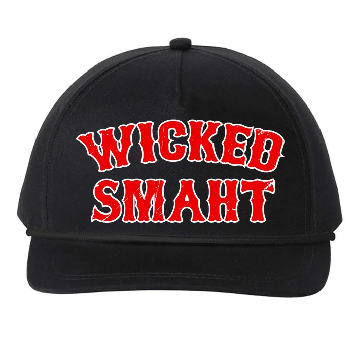 Wicked Smaht Smart Boston Massachusetts Snapback Five-Panel Rope Hat