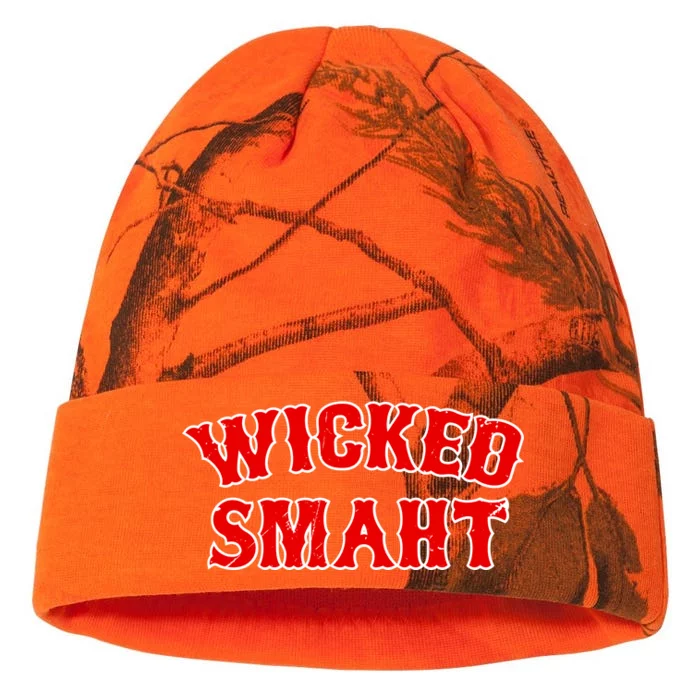 Wicked Smaht Smart Boston Massachusetts Kati - 12in Camo Beanie