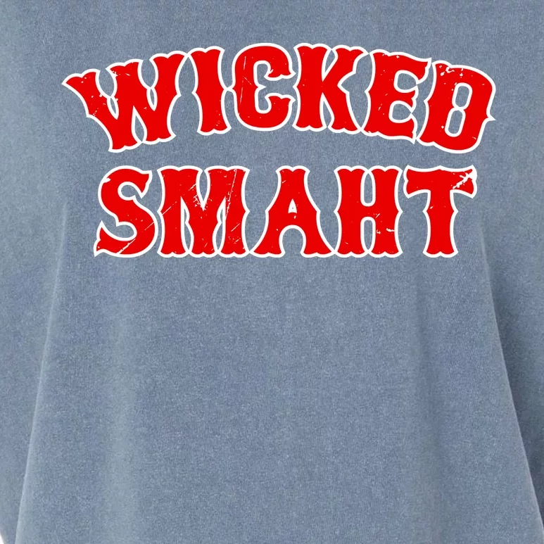 Wicked Smaht Smart Boston Massachusetts Garment-Dyed Women's Muscle Tee