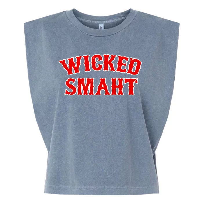 Wicked Smaht Smart Boston Massachusetts Garment-Dyed Women's Muscle Tee