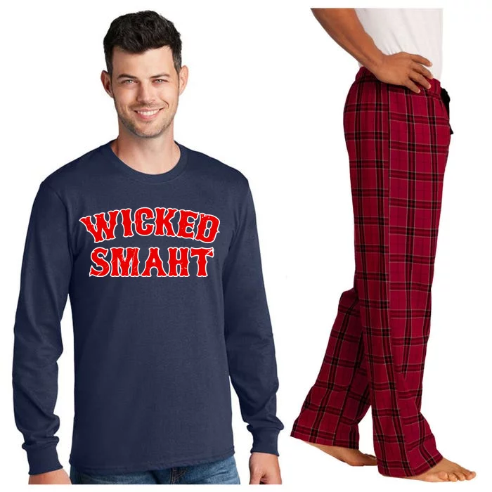 Wicked Smaht Smart Boston Massachusetts Long Sleeve Pajama Set