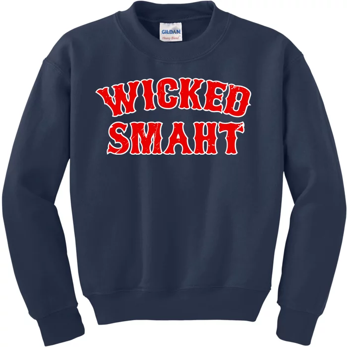 Wicked Smaht Smart Boston Massachusetts Kids Sweatshirt