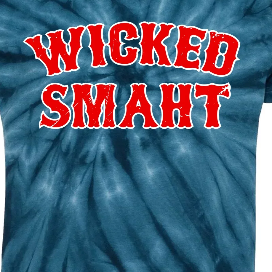 Wicked Smaht Smart Boston Massachusetts Kids Tie-Dye T-Shirt