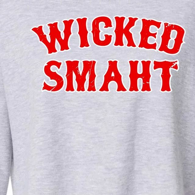 Wicked Smaht Smart Boston Massachusetts Cropped Pullover Crew